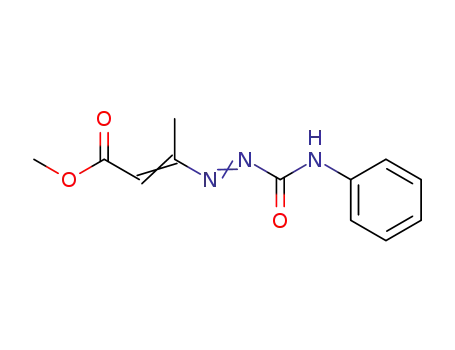 Molecular Structure of 94126-55-3 (2-Butenoic acid, 3-[[(phenylamino)carbonyl]azo]-, methyl ester)