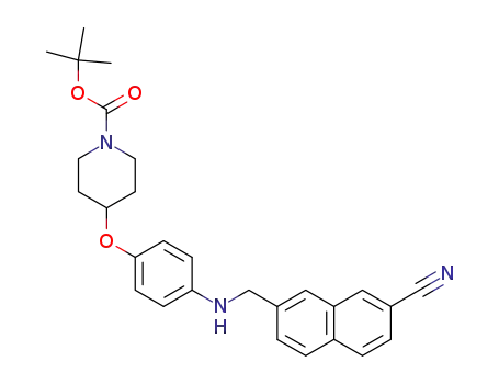 1-Piperidinecarboxylic acid,
4-[4-[[(7-cyano-2-naphthalenyl)methyl]amino]phenoxy]-,
1,1-dimethylethyl ester
