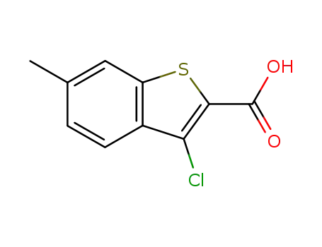 Molecular Structure of 34576-96-0 (3-CHLORO-6-METHYLBENZO(B)THIOPHENE-2-CA&)