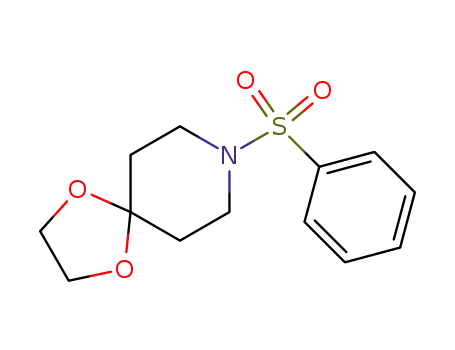 Molecular Structure of 609785-04-8 (1,4-Dioxa-8-azaspiro[4.5]decane, 8-(phenylsulfonyl)-)