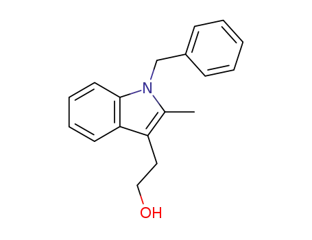 Molecular Structure of 52915-55-6 (1H-Indole-3-ethanol, 2-methyl-1-(phenylmethyl)-)