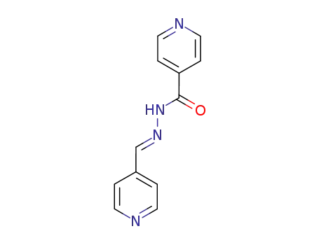 Molecular Structure of 13025-99-5 (N-[(E)-4-pyridylmethyleneamino]pyridine-4-carboxamide)