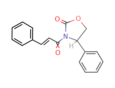 Molecular Structure of 146235-33-8 (2-Oxazolidinone, 3-[(2E)-1-oxo-3-phenyl-2-propenyl]-4-phenyl-, (4S)-)