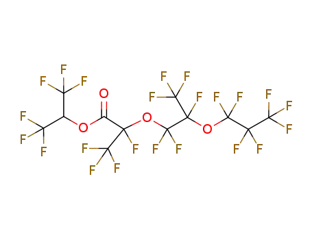 Molecular Structure of 395058-38-5 (Propanoic acid,
2,3,3,3-tetrafluoro-2-[1,1,2,3,3,3-hexafluoro-2-(heptafluoropropoxy)prop
oxy]-, 2,2,2-trifluoro-1-(trifluoromethyl)ethyl ester)