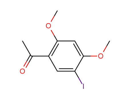 Molecular Structure of 3153-75-1 (Ethanone, 1-(5-iodo-2,4-dimethoxyphenyl)-)