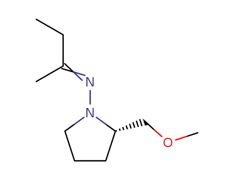Molecular Structure of 65651-53-8 (1-Pyrrolidinamine, 2-(methoxymethyl)-N-(1-methylpropylidene)-, (S)-)