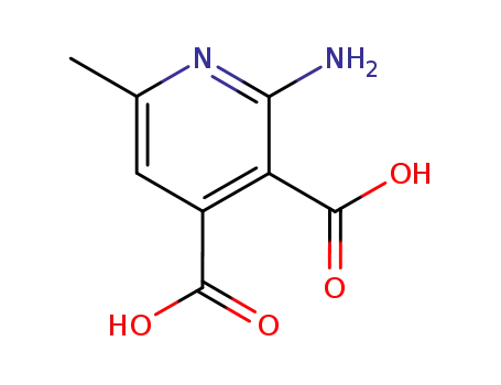 Molecular Structure of 89977-05-9 (3,4-Pyridinedicarboxylicacid,2-amino-6-methyl-(7CI))