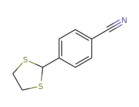 Molecular Structure of 106456-85-3 (4-(1,3-DITHIOLAN-2-YL)BENZONITRILE)