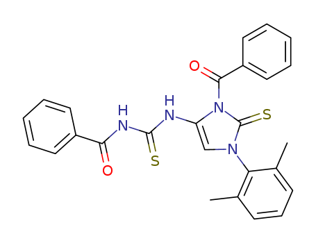 N-[[3-benzoyl-1-(2,6-dimethylphenyl)-2-sulfanylidene-imidazol-4-yl]thiocarbamoyl]benzamide cas  87544-56-7
