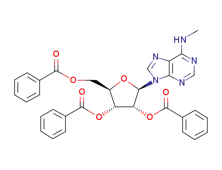 Molecular Structure of 71118-16-6 (Adenosine, N-methyl-, 2',3',5'-tribenzoate)