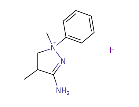 1H-Pyrazolium, 3-amino-4,5-dihydro-1,4-dimethyl-1-phenyl-, iodide