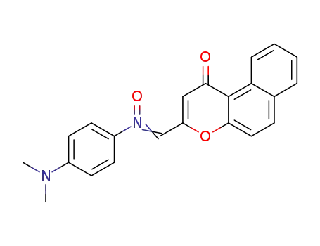 Molecular Structure of 105591-53-5 (1H-Naphtho[2,1-b]pyran-1-one,
3-[[[4-(dimethylamino)phenyl]imino]methyl]-, N-oxide)