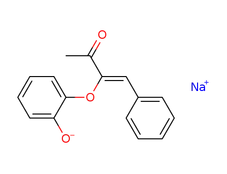 Molecular Structure of 106063-49-4 (3-Buten-2-one, 3-(2-hydroxyphenoxy)-4-phenyl-, sodium salt, (Z)-)