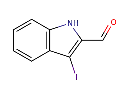 Molecular Structure of 176327-44-9 (3-Iodo-1H-indole-2-carbaldehyde)