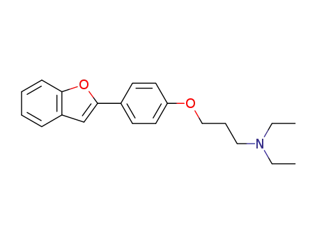 Molecular Structure of 57664-51-4 (1-Propanamine, 3-[4-(2-benzofuranyl)phenoxy]-N,N-diethyl-)