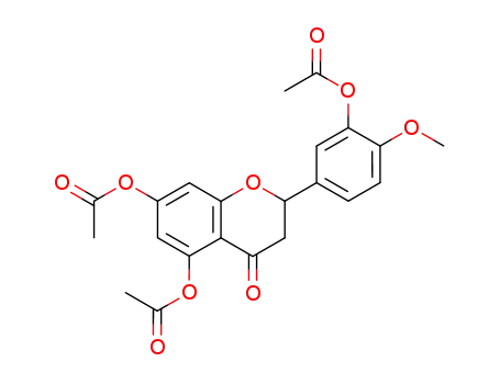 Molecular Structure of 6274-73-3 ((2R)-2-[3-(acetyloxy)-4-methoxyphenyl]-4-oxo-3,4-dihydro-2H-chromene-5,7-diyl diacetate)