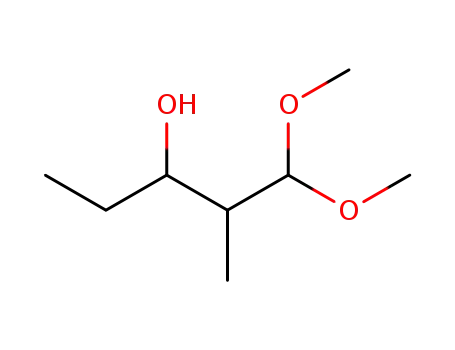 Molecular Structure of 844850-02-8 (3-Pentanol, 1,1-dimethoxy-2-methyl-, (2R,3R)-)