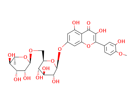 4H-1-Benzopyran-4-one,7-[[6-O-(6-deoxy-a-L-mannopyranosyl)-b-D-glucopyranosyl]oxy]-3,5-dihydroxy-2-(3-hydroxy-4-methoxyphenyl)-