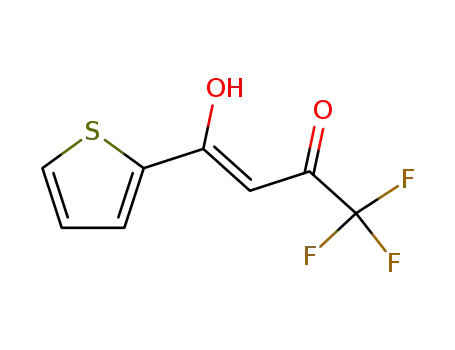 Molecular Structure of 15788-02-0 (3-Buten-2-one, 1,1,1-trifluoro-4-hydroxy-4-(2-thienyl)-)