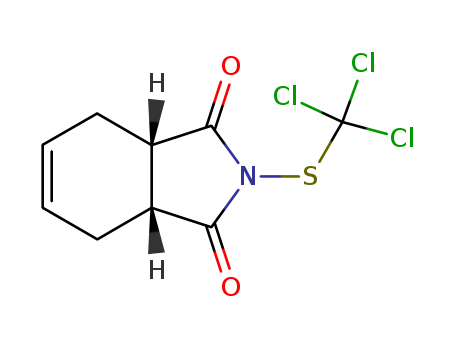 Molecular Structure of 14599-59-8 (1H-Isoindole-1,3(2H)-dione,
3a,4,7,7a-tetrahydro-2-[(trichloromethyl)thio]-, cis-)