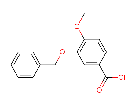 Molecular Structure of 58452-00-9 (3-BENZYLOXY-4-METHOXYBENZOIC ACID)