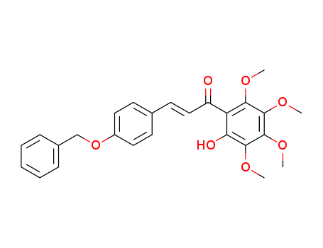 1-(2-hydroxy-3,4,5,6-tetramethoxy-phenyl)-3-(4-phenylmethoxyphenyl)prop-2-en-1-one cas  40110-95-0