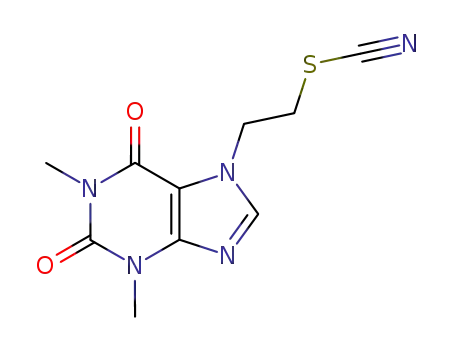 Thiocyanic acid, 2-(1,2,3,6-tetrahydro-1,3-dimethyl-2,6-dioxopurin-7-yl)ethyl ester