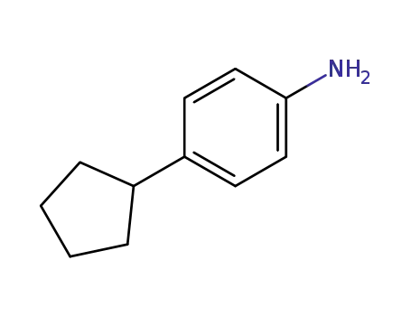 Molecular Structure of 20029-53-2 (Benzenamine, 4-cyclopentyl-)