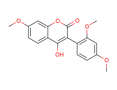 2H-1-Benzopyran-2-one,
3-(2,4-dimethoxyphenyl)-4-hydroxy-7-methoxy-