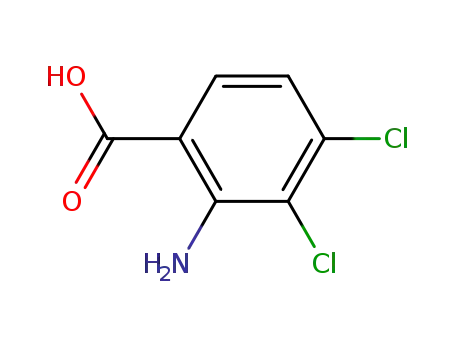Molecular Structure of 20776-62-9 (2-Amino-3,4-dichlorobenzoicacid)