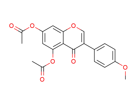 Molecular Structure of 54443-59-3 (4H-1-Benzopyran-4-one, 5,7-bis(acetyloxy)-3-(4-methoxyphenyl)-)