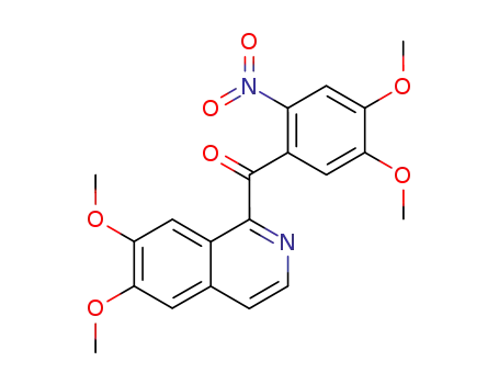 (6,7-dimethoxyisoquinolin-1-yl)-(4,5-dimethoxy-2-nitro-phenyl)methanone cas  20323-72-2