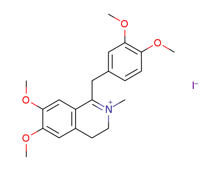 1-[(3,4-dimethoxyphenyl)methyl]-6,7-dimethoxy-2-methyl-3,4-dihydroisoquinoline iodide cas  3947-79-3