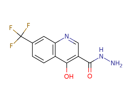 3-Quinolinecarboxylic acid, 4-hydroxy-7-(trifluoromethyl)-, hydrazide