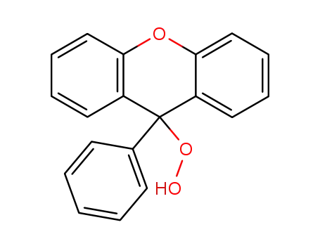 Molecular Structure of 89192-74-5 (Hydroperoxide, 9-phenyl-9H-xanthen-9-yl)