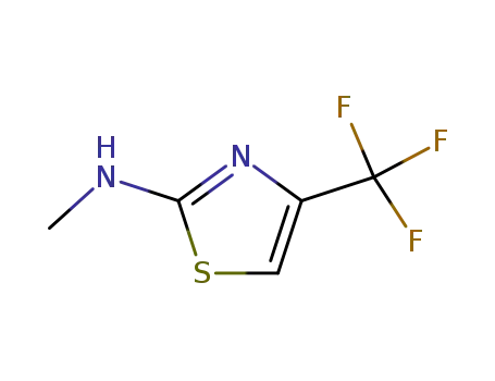 Molecular Structure of 134881-00-8 (N-methyl-4-(trifluoromethyl)-1,3-thiazol-2-amine)