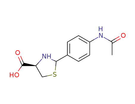 4-Thiazolidinecarboxylic acid, 2-[4-(acetylamino)phenyl]-, (4R)-