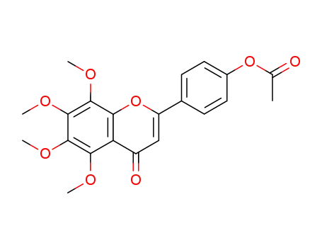 Molecular Structure of 6959-55-3 (4-(5,6,7,8-tetramethoxy-4-oxo-4H-chromen-2-yl)phenyl acetate)