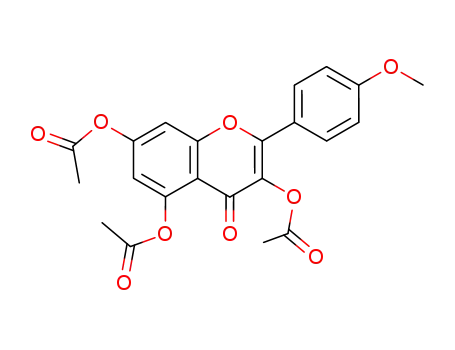 Molecular Structure of 38681-32-2 (4H-1-Benzopyran-4-one, 3,5,7-tris(acetyloxy)-2-(4-methoxyphenyl)-)