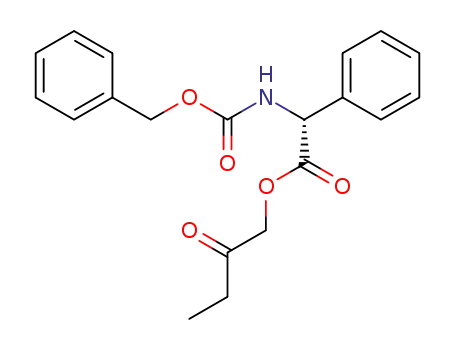 Benzeneacetic acid, a-[[(phenylmethoxy)carbonyl]amino]-, 2-oxobutyl
ester, (R)-