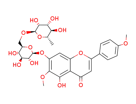 4H-1-Benzopyran-4-one,7-[[6-O-(6-deoxy-a-L-mannopyranosyl)-b-D-glucopyranosyl]oxy]-5-hydroxy-6-methoxy-2-(4-methoxyphenyl)-