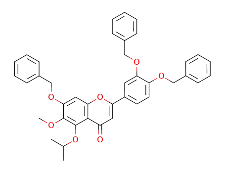 4H-1-Benzopyran-4-one,
2-[3,4-bis(phenylmethoxy)phenyl]-6-methoxy-5-(1-methylethoxy)-7-(phen
ylmethoxy)-