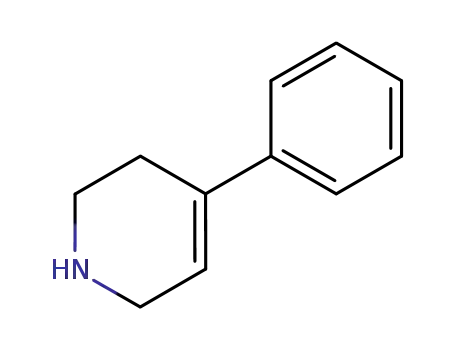 Molecular Structure of 10338-69-9 (1,2,3,6-Tetrahydro-4-phenyl-pyridine)