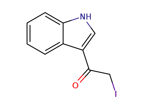 Molecular Structure of 57642-05-4 (1-(1H-Indol-3-Yl)-2-Iodo-Ethanone)