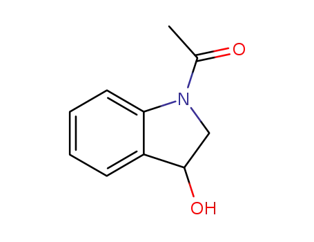 Molecular Structure of 99293-86-4 (1-(2,3-dihydro-3-hydroxy-1H-indol-1-yl)-Ethanone)