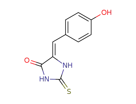 Molecular Structure of 6318-40-7 (5-[(4-hydroxyphenyl)methylidene]-2-thioxoimidazolidin-4-one)