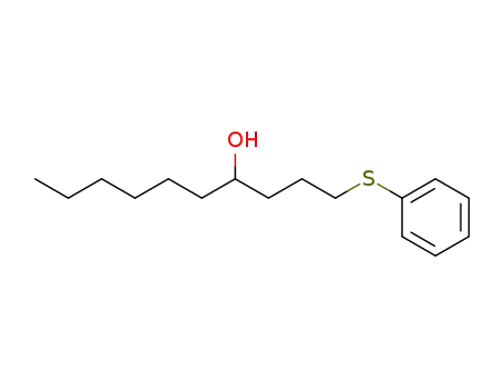 Molecular Structure of 62358-93-4 (4-Decanol, 1-(phenylthio)-)
