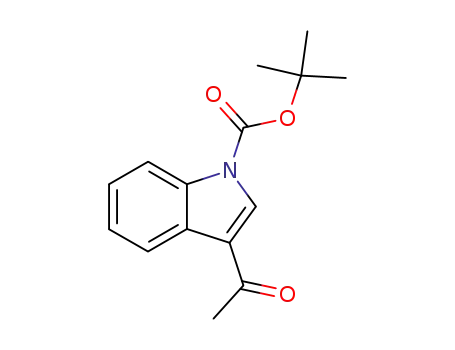 Molecular Structure of 124688-00-2 (1H-Indole-1-carboxylic acid, 3-acetyl-, 1,1-dimethylethyl ester)