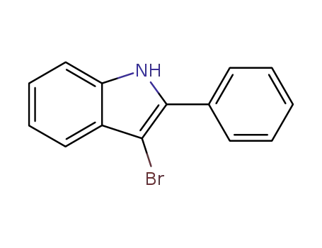 Molecular Structure of 54006-72-3 (1H-INDOLE, 3-BROMO-2-PHENYL-)