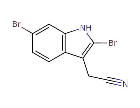 Molecular Structure of 106050-93-5 (1H-Indole-3-acetonitrile, 2,6-dibromo-)